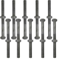 Kit 10 parafuso galv fogo poste padrao 16x200mm 5/8x8" m16