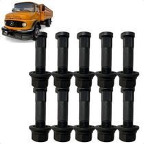 Kit 10 Parafuso Roda 22x98 Traseiro Estriado Com Porca Ch32 Kit 10 Parafuso Roda 22x98 Traseiro Estriado Com Porca Ch32