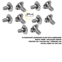 Kit 10 Parafusos Carenagem Allen Xre 300 Cb 300 Falcon 400 Bros 125 150 160 Cb500 com Ressalto