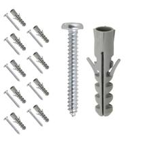 Kit 10 Parafusos Com Bucha 5mm Phillips 3,5X25 Aço Fixação Suporte Moveis Em Parede Maderia