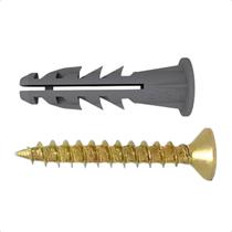 Kit 10 Parafusos E Buchas 6mm Para Madeira E Alvenaria Mdf