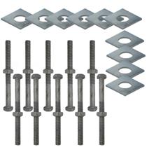 Kit 10 parafusos galv fogo poste padrao 16x250mm 5/8x10" m16