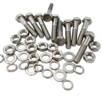 Kit 10 Parafusos Meia Rosca Parcial Sextavado Inox M1050Mm