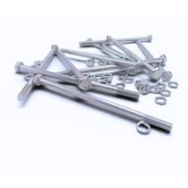 Kit 10 parafusos meia rosca parcial sextavado inox m6*120mm