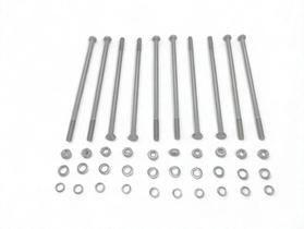 KIT 10 PARAFUSOS MEIA ROSCA PARCIAL SEXTAVADO INOX M6*150mm