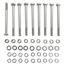 Kit 10 Parafusos Meia Rosca Parcial Sextavado Inox M670Mm