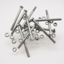 Kit 10 Parafusos Meia Rosca Parcial Sextavado Inox M680Mm