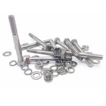 Kit 10 parafusos meia rosca parcial sextavado inox m8*80mm Kit 10 parafusos meia rosca parcial sextavado inox m8*80mm
