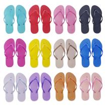 Kit 10 Pares Chinelo Sandália Feminino Slim Liso Atacado F02 Kit 10 Pares Chinelo Sandália Feminino Slim Liso Atacado F02