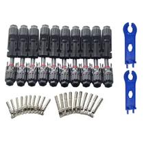 Kit 10 Pares Conector MC4 Snetec 30A 1000V + Chave MC4