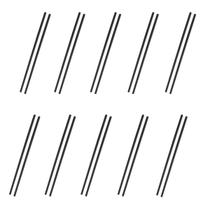 Kit 10 Pares De Hashis Melamina Reutilizável Comida Japonesa