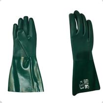 Kit 10 Pares de Luva Pvc Forrada Verde 45cm Plasticor