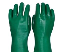 Kit 10 Pares de Luvas de Segurança PVC Palma Lisa com forro de Algodão, Punho 25cm Kit 10 Pares de Luvas de Segurança PVC Palma Lisa com forro de Algodão, Punho 25cm