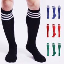Kit 10 Pares de Meião Listrado De Futebol Adulto Juvenil Unissex Profissional Kit 10 Pares de Meião Listrado De Futebol Adulto Juvenil Unissex Profissional