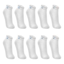 Kit 10 Pares de Meias Up 3225 Cano Curto Algodão - Branco