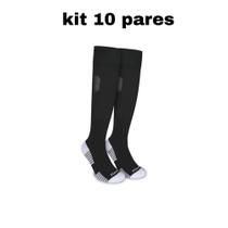 kit 10 Pares De Meiões de Futebol Hoahi Cano Longo Sport Original Preto, Branco e Azul kit 10 Pares De Meiões de Futebol Hoahi Cano Longo Sport Original Preto, Branco e Azul
