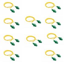 Kit 10 pares de Protetor Plug Ouvido 3m Verde 16DB