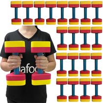Kit 10 Pares Halteres Aquáticos Hidroginástica em EVA DF1104-AM 1 à 2kg Amarelo e Vermelho Dafoca Sports Kit 10 Pares Halteres Aquáticos Hidroginástica em EVA DF1104-AM 1 à 2kg Amarelo e Vermelho Dafoca Sports