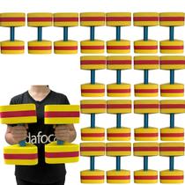 Kit 10 Pares Halteres Aquáticos Hidroginástica em EVA DF1107-AM 3 à 4kg Amarelo e Vermelho Dafoca Sports Kit 10 Pares Halteres Aquáticos Hidroginástica em EVA DF1107-AM 3 à 4kg Amarelo e Vermelho Dafoca Sports