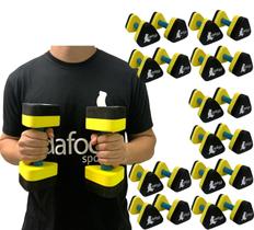 Kit 10 Pares Halteres Hidroginástica em EVA 1 à 2kg DF1104-P Preto/Amarelo Dafoca Sports Kit 10 Pares Halteres Hidroginástica em EVA 1 à 2kg DF1104-P Preto/Amarelo Dafoca Sports