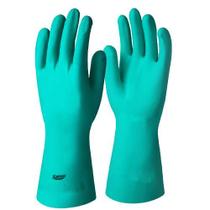 Kit 10 Pares Luva Antiderrapante 100% Borracha Nitrilica Tam. 7(P) Verde