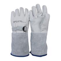 Kit 10 Pares Luva Couro Vaqueta Punho 15cm Tam 11 Cobertura