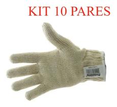 Kit 10 pares luva malha lisa bege Kit 10 pares luva malha lisa bege