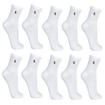 Kit 10 Pares Meias Cano Médio Lupo Sport Masculina Adulto Esportiva Algodão