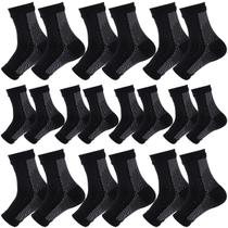 Kit 10 pares meias compressão pretas alívia dor pés fascite plantar - SWG