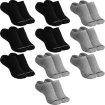 Kit 10 Pares Meias Invisível Mash Unissex Esportiva Algodão Sapatilha Cano Curto