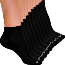 Kit 10 Pares Meias Zhamaro Cano Curto Soquete Baixo Algodão Atoalhada Masculina Feminina Confortável