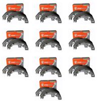 Kit 10 Pares Patins Lona De Freio Titan 125 Titan 150 Fan 125 Fan 150 Traseiro STD Firebreq Kit 10 Pares Patins Lona De Freio Titan 125 Titan 150 Fan 125 Fan 150 Traseiro STD Firebreq