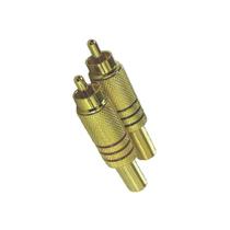 Kit 10 Pares Plug RCA Macho 6MM Dourado