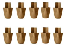 Kit 10 PÃs De Móveis Guarda Roupa Armario Comoda 7cm Marrom Kit 10 PÃs De Móveis Guarda Roupa Armario Comoda 7cm Marrom