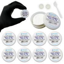 Kit 10 Pasta Térmica Implastec Pote 15g Processador Cpu Pc Dissipador Branca IPT 300
