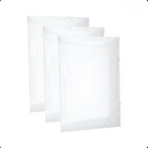 Kit 10 Pastas A4 Classificadoras Finas Cristal Transparente Com Elástico Organizadora de Documentos Kit 10 Pastas A4 Classificadoras Finas Cristal Transparente Com Elástico Organizadora de Documentos