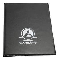 Kit 10 Pastas Cardapio Preta 4 Bolsas Acp Restaurante Bar Pizza