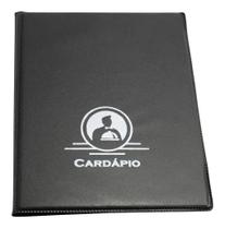 Kit 10 Pastas Cardápio Preta Com 4 Bolsas Acp Restaurante Bar Pizza Kit 10 Pastas Cardápio Preta Com 4 Bolsas Acp Restaurante Bar Pizza