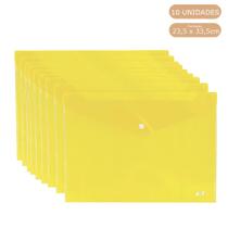 Kit 10 Pastas Envelope com Botão Ofício/A4 Acp