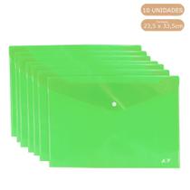 Kit 10 Pastas Envelope com Botão Ofício/A4 Acp