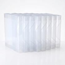 Kit 10 Pastas Plásticas Elástico 55mm Classificador Transparente Organizador de Documentos Ofício