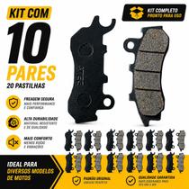 Kit 10 Pastilhas de Freio Dianteira Honda CG Titan 160 Fan 160 CBS com ABS 2018 a 2026 Kit 10 Pastilhas de Freio Dianteira Honda CG Titan 160 Fan 160 CBS com ABS 2018 a 2026