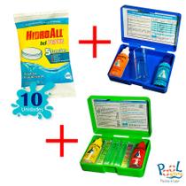 Kit 10 Pastilhas Penta + Kit Teste Cloro E Ph E Alcalinidade