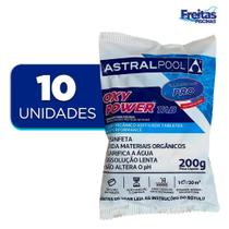 Kit 10 Pastilhas Tablete de Cloro Para Limpeza de Piscina 5 em 1 - 200g Astral Pool Kit 10 Pastilhas Tablete de Cloro Para Limpeza de Piscina 5 em 1 - 200g Astral Pool