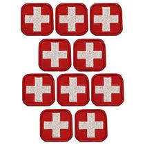 Kit 10 Patch Bordado Cruz Vermelha Socorrista Termocol 4x4cm Kit 10 Patch Bordado Cruz Vermelha Socorrista Termocol 4x4cm