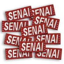 Kit 10 Patch Bordado Senai Termocolante Aplique 6 x 2,5 cm
