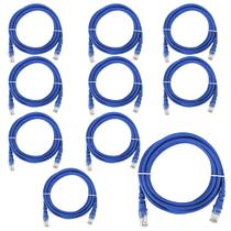Kit 10 Patch Cord Cabo Rede 2.5M Cat.5E 26Awg Anatel Azul Kit 10 Patch Cord Cabo Rede 2.5M Cat.5E 26Awg Anatel Azul