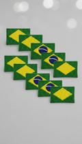 Kit 10 Patches Termocolantes Bandeira Brasil Bordados Kit 10 Patches Termocolantes Bandeira Brasil Bordados