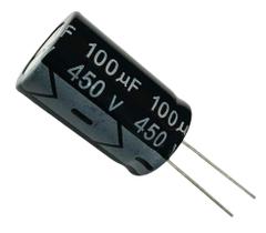 Kit 10 pçs capacitor eletrolitico 100x450v - 100uf x 450v