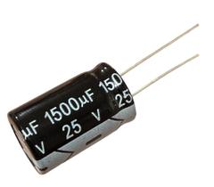 KIT 10 PÇS CAPACITOR ELETROLITICO 1500X25V - 1500UF X 25V 105º GRAUS KIT 10 PÇS CAPACITOR ELETROLITICO 1500X25V - 1500UF X 25V 105º GRAUS